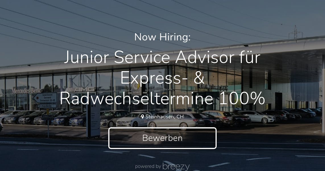 Junior Service Advisor für Express &amp; Radwechseltermine