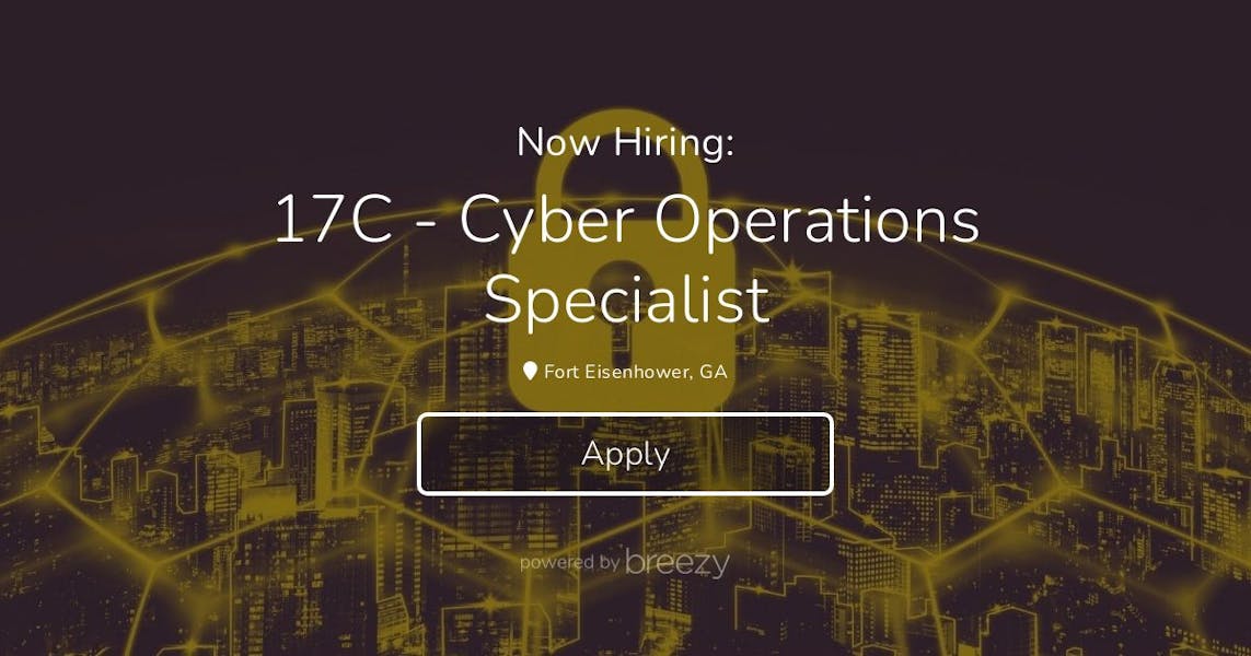 17C - Cyber Operations Specialist at US Army Cyber School