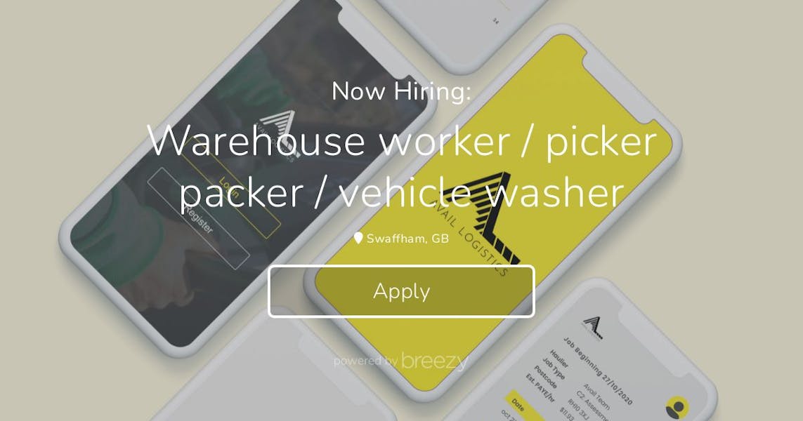 Warehouse worker / picker packer / vehicle washer at Avail Logistics