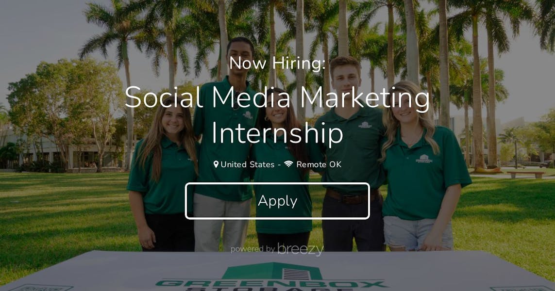 Social Media Marketing Internship at Greenbox Storage