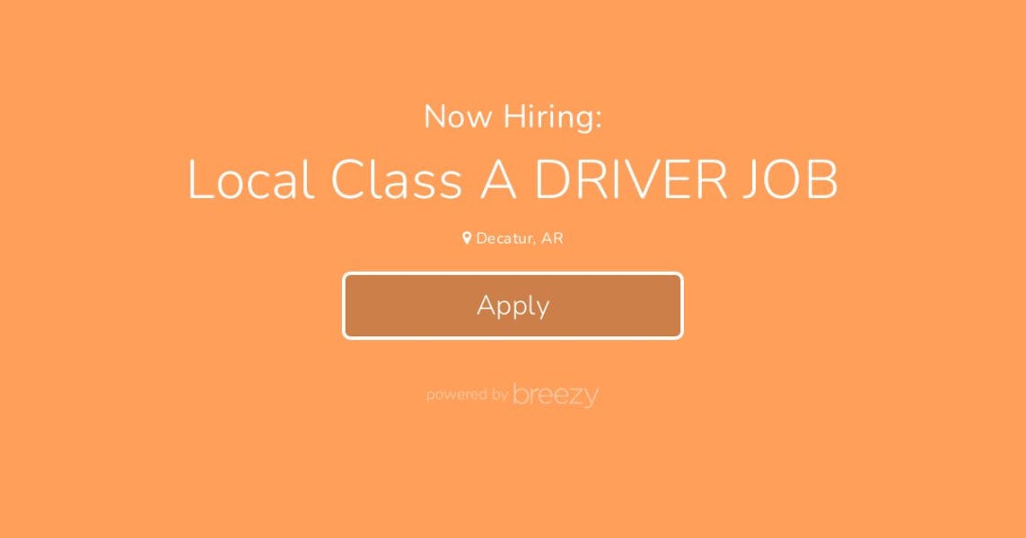 Local Class A DRIVER JOB at Castagno Trucking