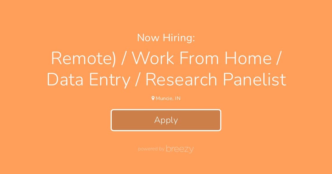 work from home data entry research panelist