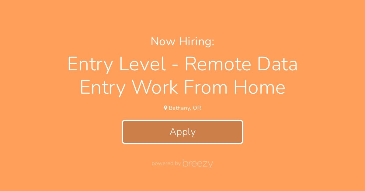 Entry Level - Remote Data Entry Work From Home at FocusGroupPanel