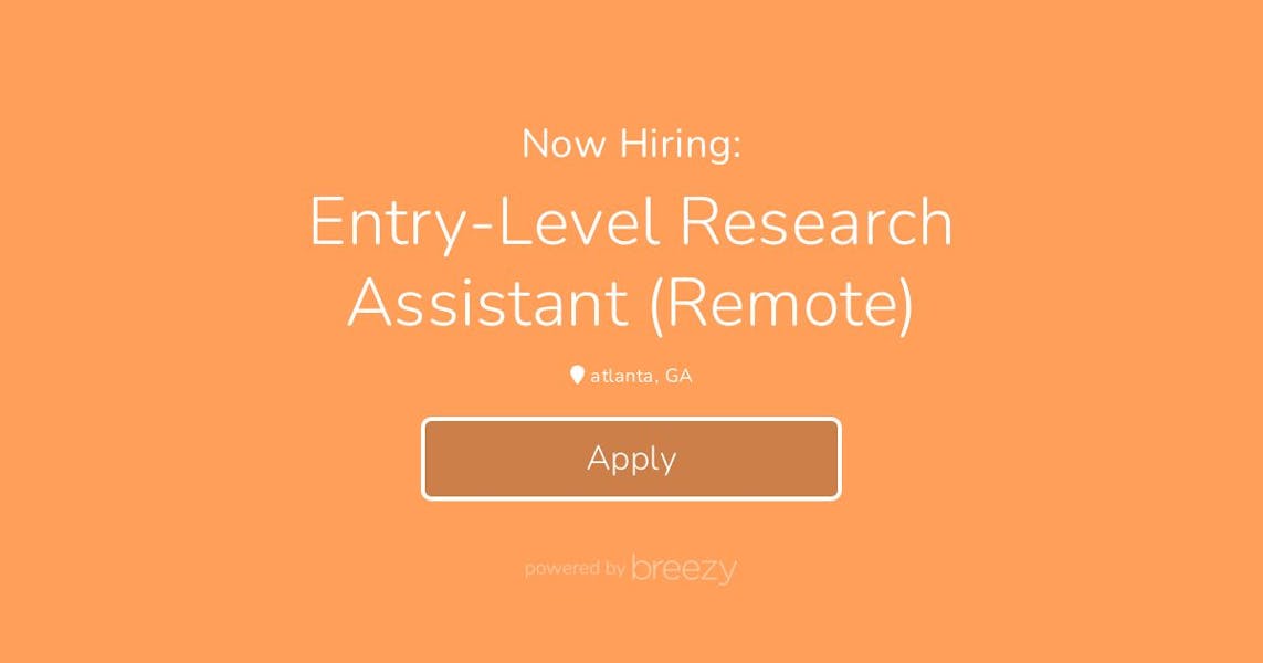 Entry-Level Research Assistant (Remote) at FocusGroupPanel