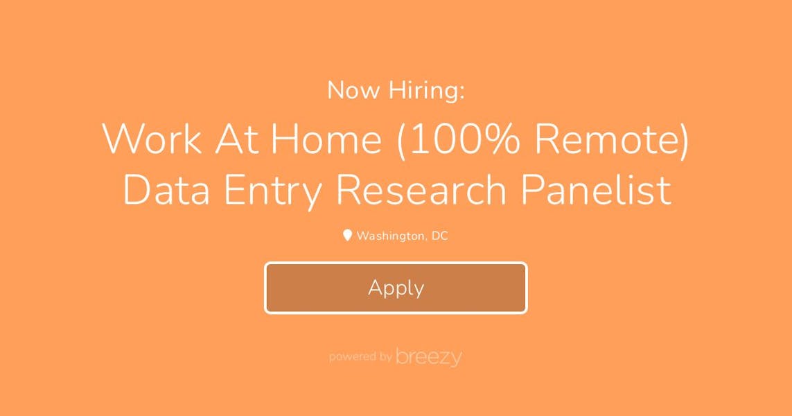 Work At Home (100% Remote) Data Entry Research Panelist at FocusGroupPanel