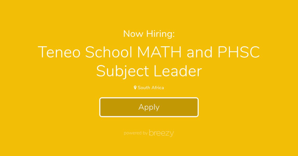 Teneo School MATH and PHSC Subject Leader at Teneo Education Teneo School MATH and PHSC Subject Leader at Teneo Education
