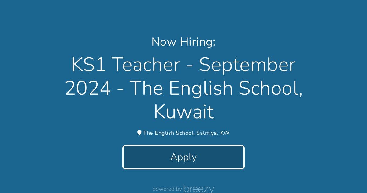 KS1 Teacher September 2024 The English School Kuwait At The   Social Position 063aa5e5e79a 