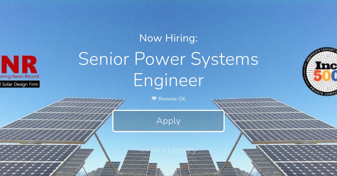 Senior Power Systems Engineer at Revamp Engineering