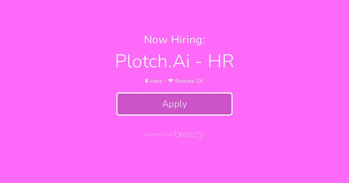 Plotch.Ai - HR at ConsultBae India Private Limited