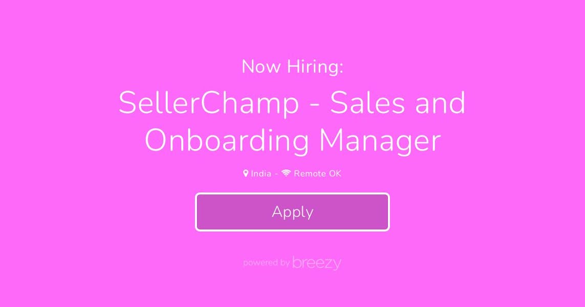 SellerChamp - Sales and Onboarding Manager at ConsultBae India Private ...