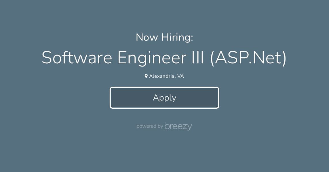 Software Engineer III (ASP.Net)
