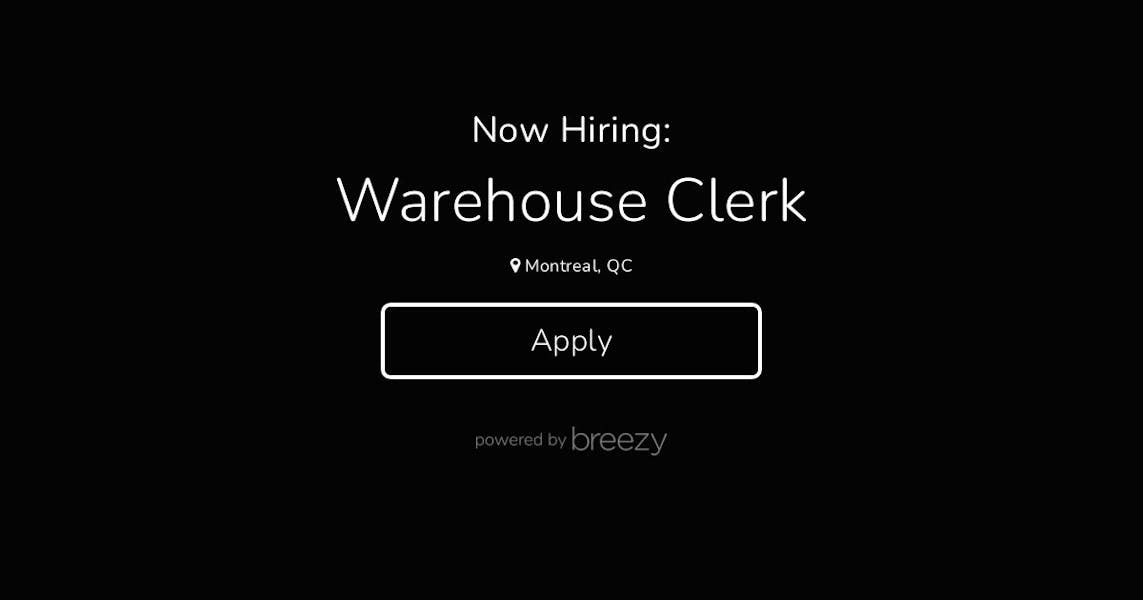 Warehouse Clerk at EQ3