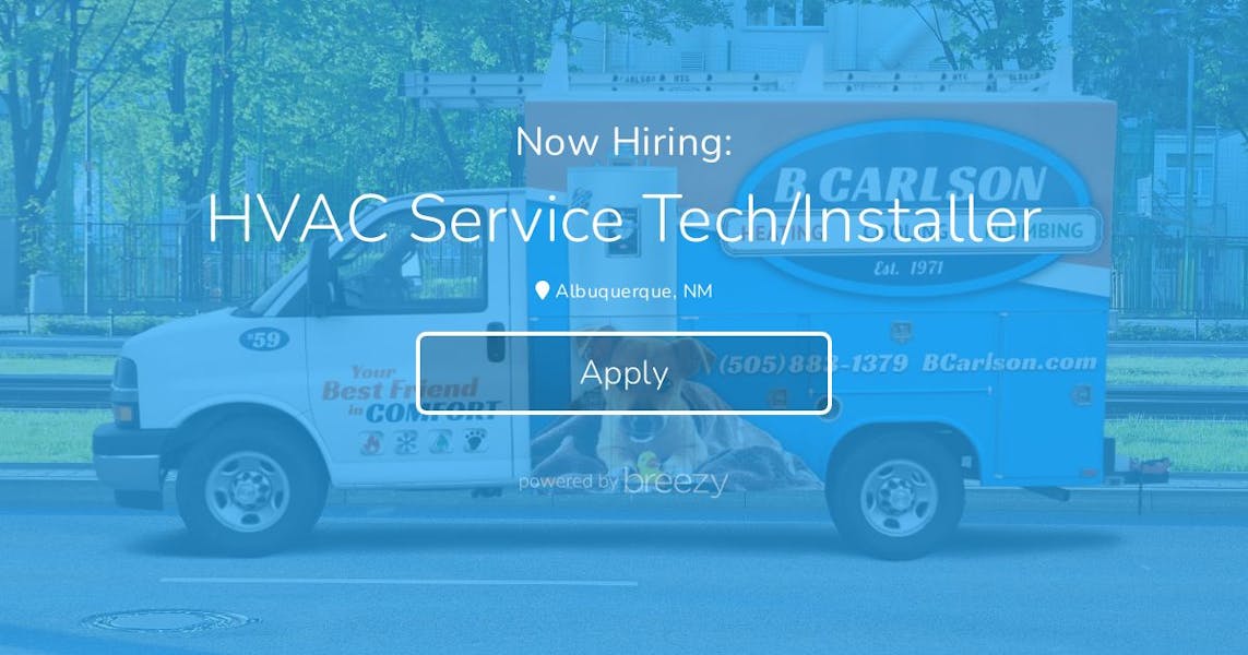HVAC Lead Installer At B Carlson Heating Air Conditioning Plumbing hvac-resume-templates