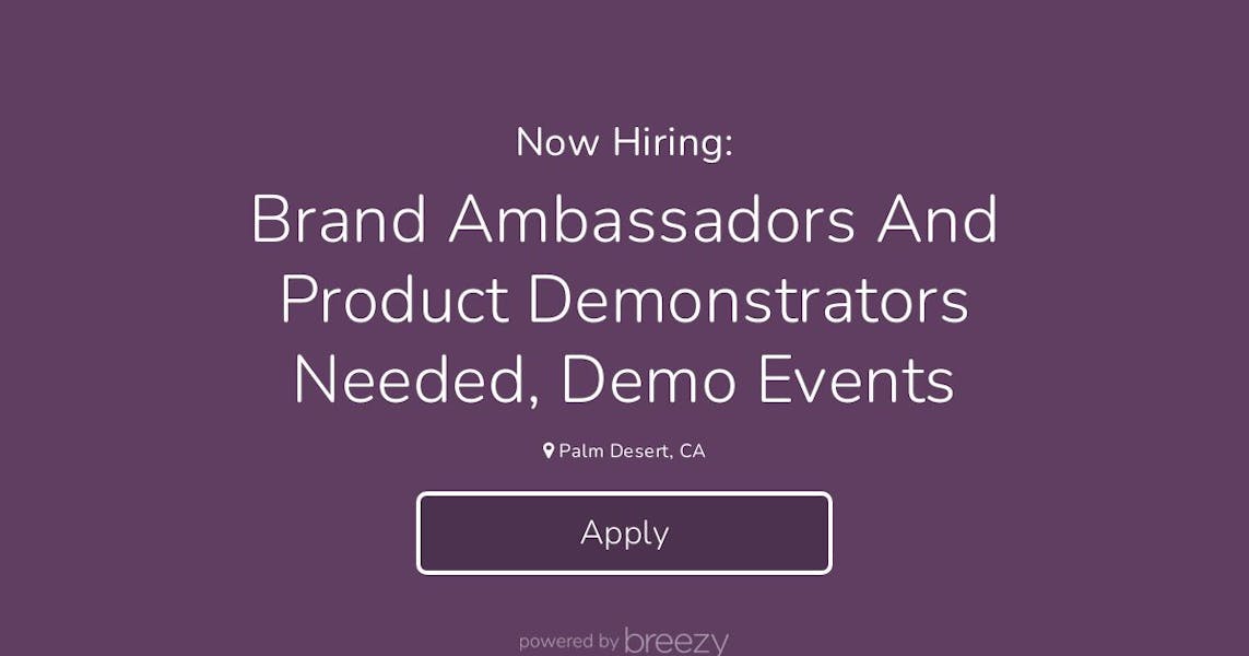 Brand Ambassadors And Product Demonstrators Needed, Demo Events at ...