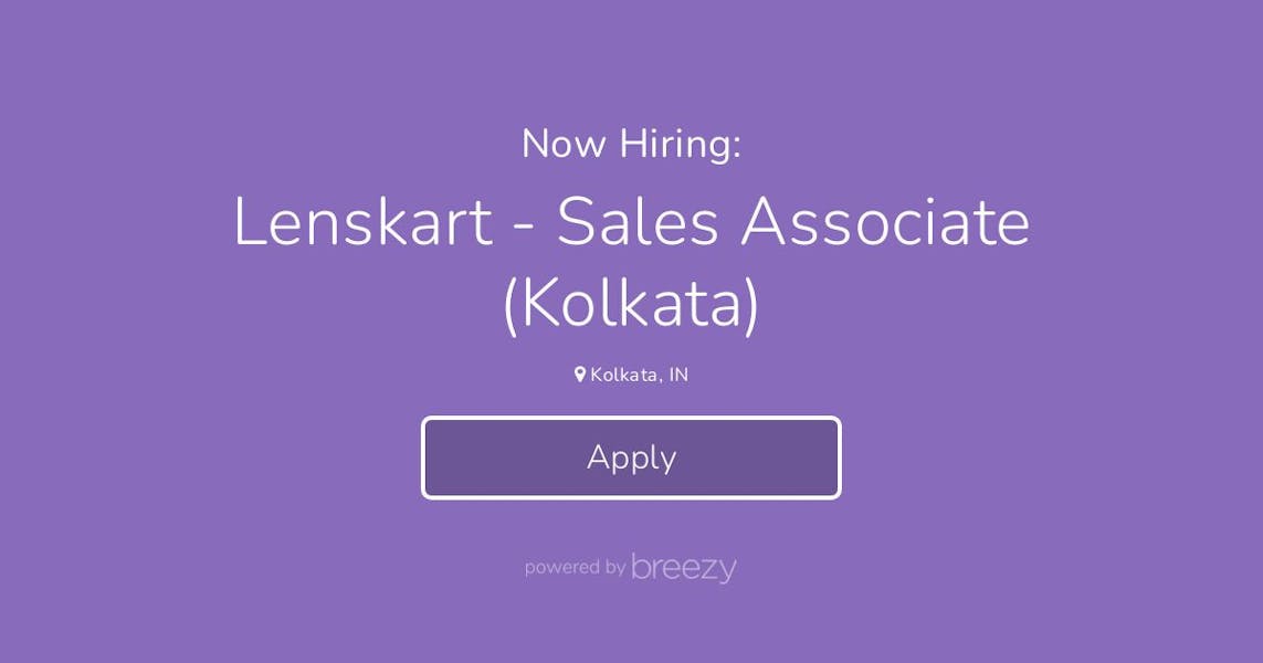 Lenskart Sales Associate (Kolkata) at Nexthire