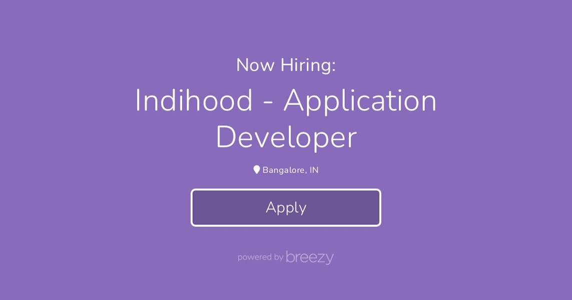 Indihood - Application Developer at Nexthire