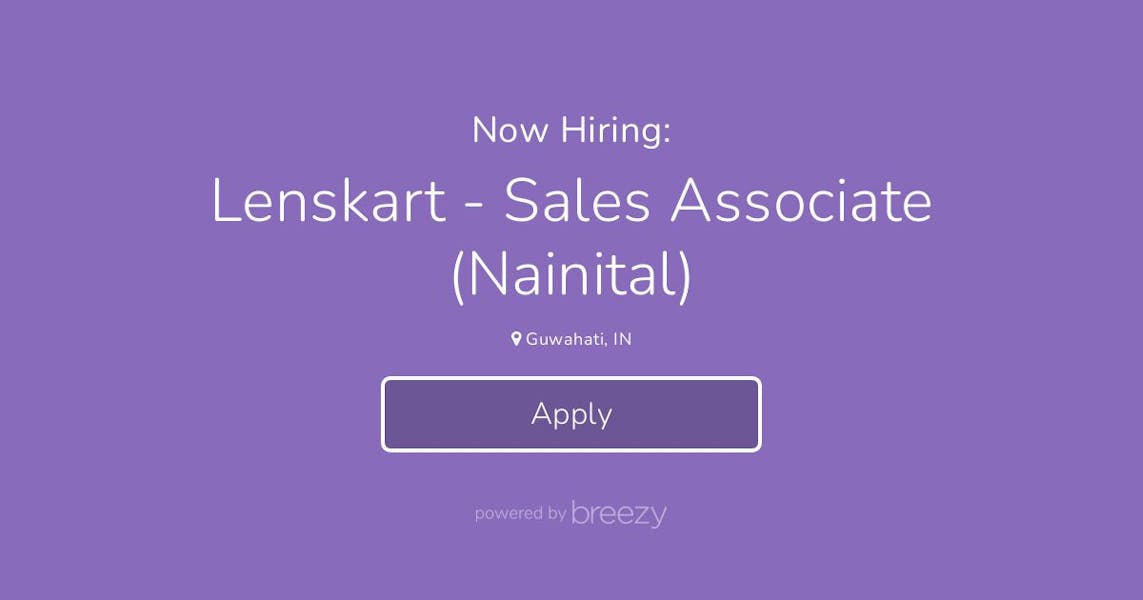 Lenskart - Sales Associate (Nainital) at Nexthire