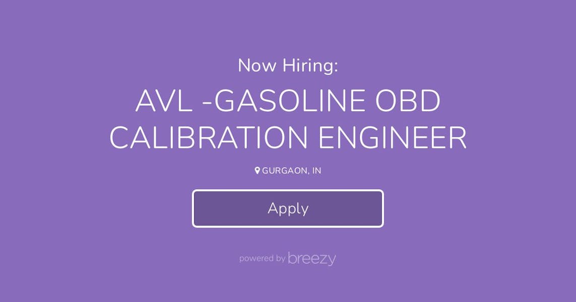 AVL GASOLINE OBD CALIBRATION ENGINEER at Nexthire