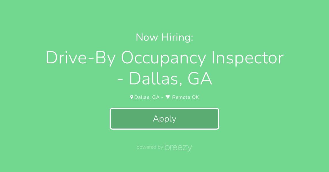DriveBy Occupancy Inspector Dallas, GA at National Mortgage Field