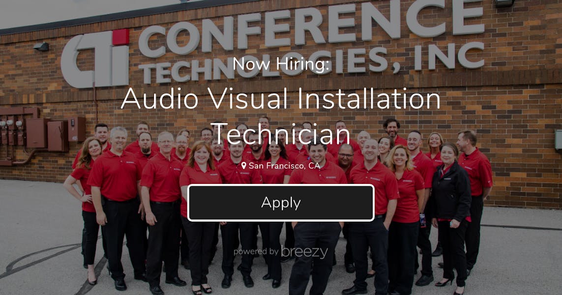 Audio Visual Installation Technician At Conference Technologies