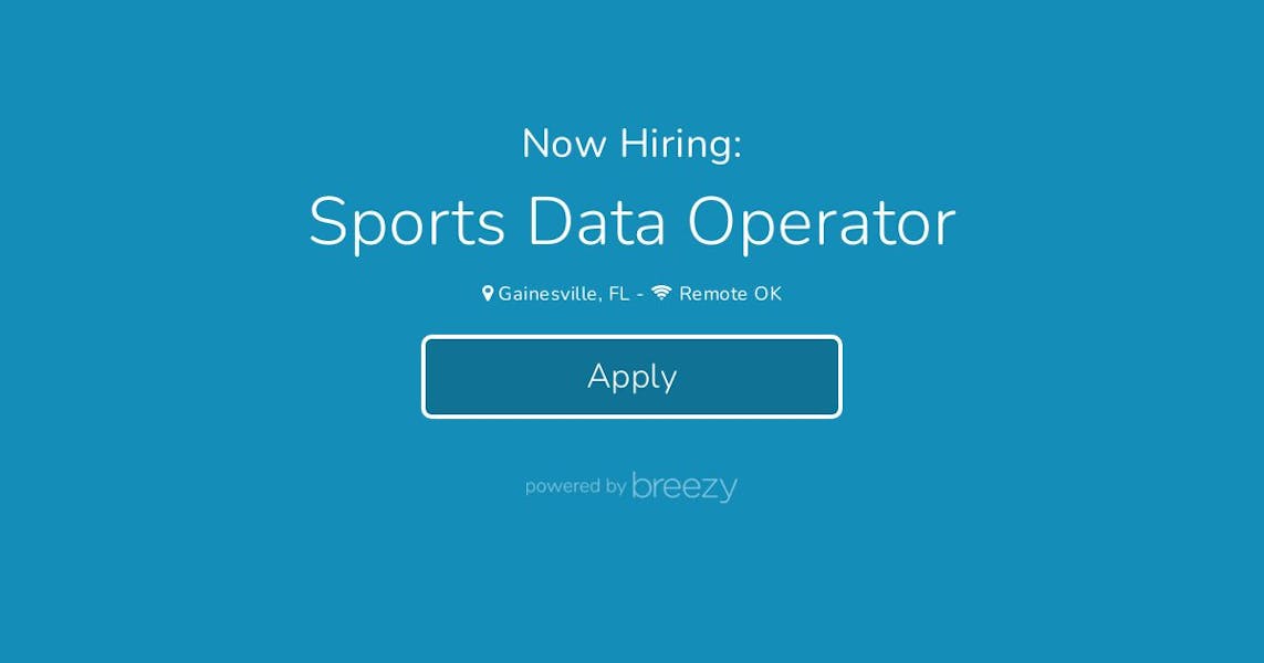 Sports Data Operator CB at Sportradar