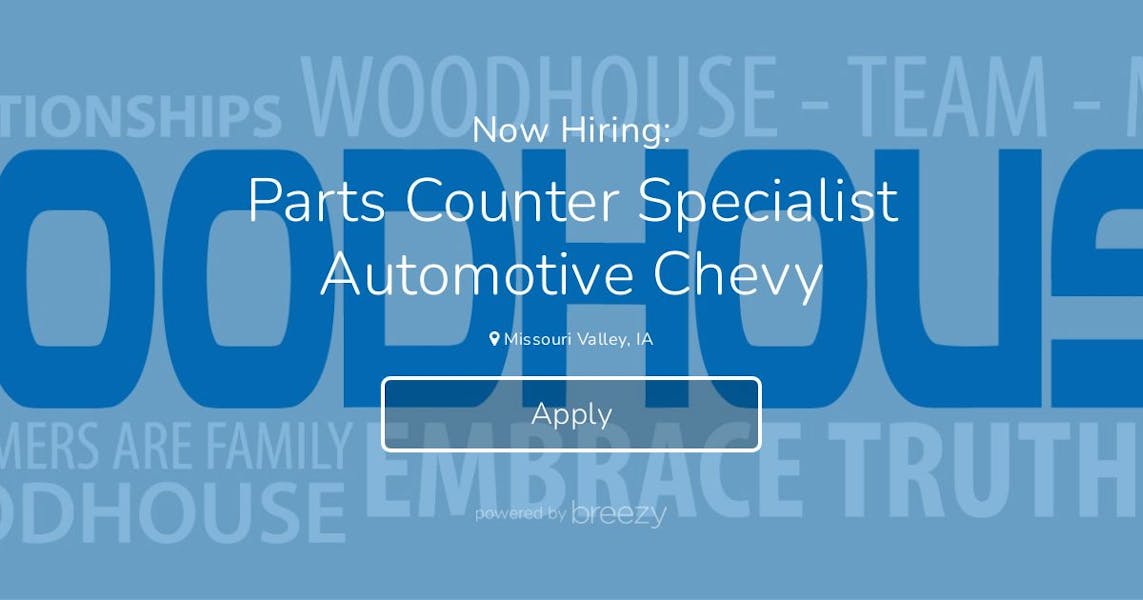 Parts Counter Specialist Automotive Chevy at Woodhouse Auto Family