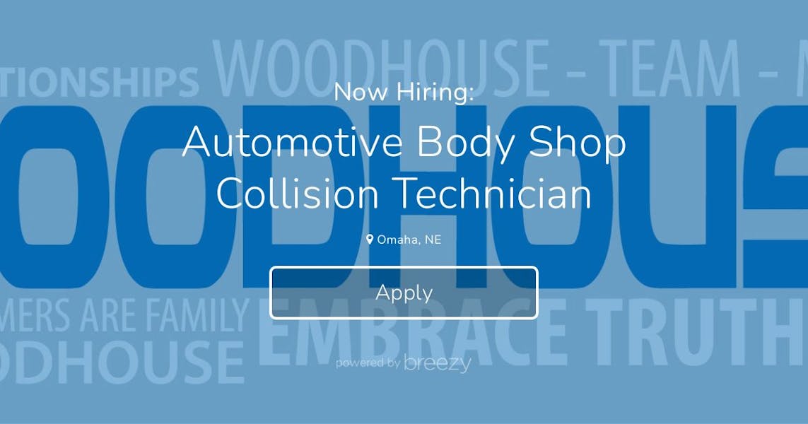 Automotive Body Shop Collision Technician at Woodhouse Auto Family