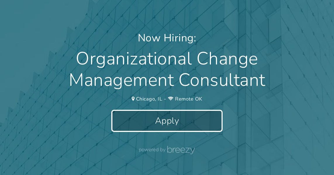 Organizational Change Management Consultant Salary