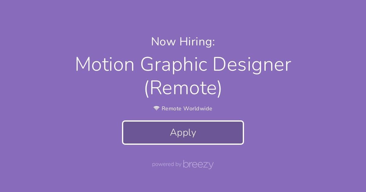 Motion Graphic Designer Remote At ManyPixels   Social Position B1370282af6301 