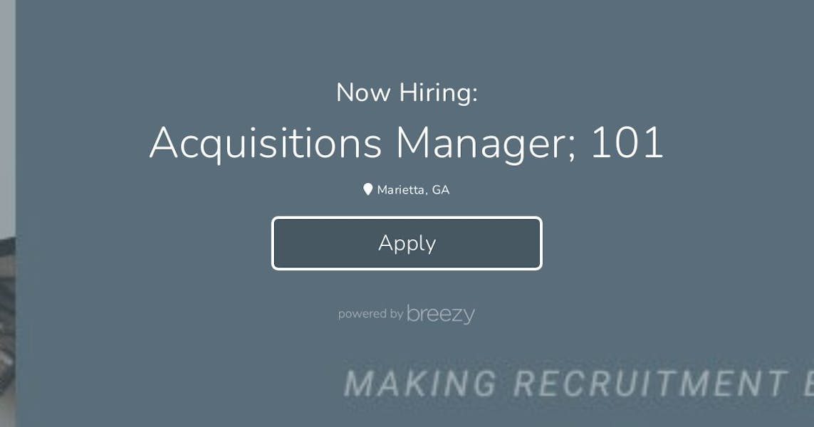 Acquisitions Manager; 101 at Aligned Recruitment