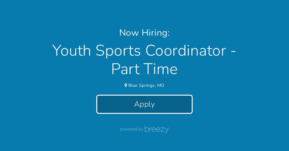 Youth Sports Coordinator Part Time at City of Blue Springs