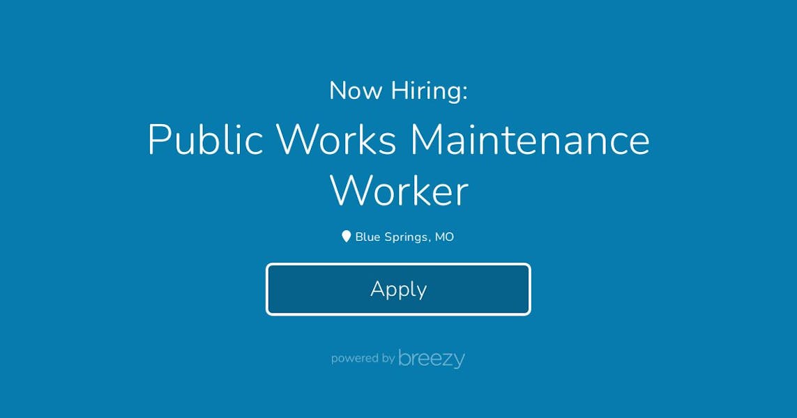 Public Works Maintenance Worker At City Of Blue Springs public-works-maintenance-worker-at-city-of-blue-springs