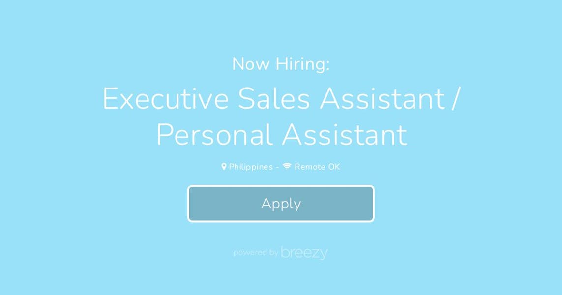 Executive Sales Assistant / Personal Assistant at WeAssist.io