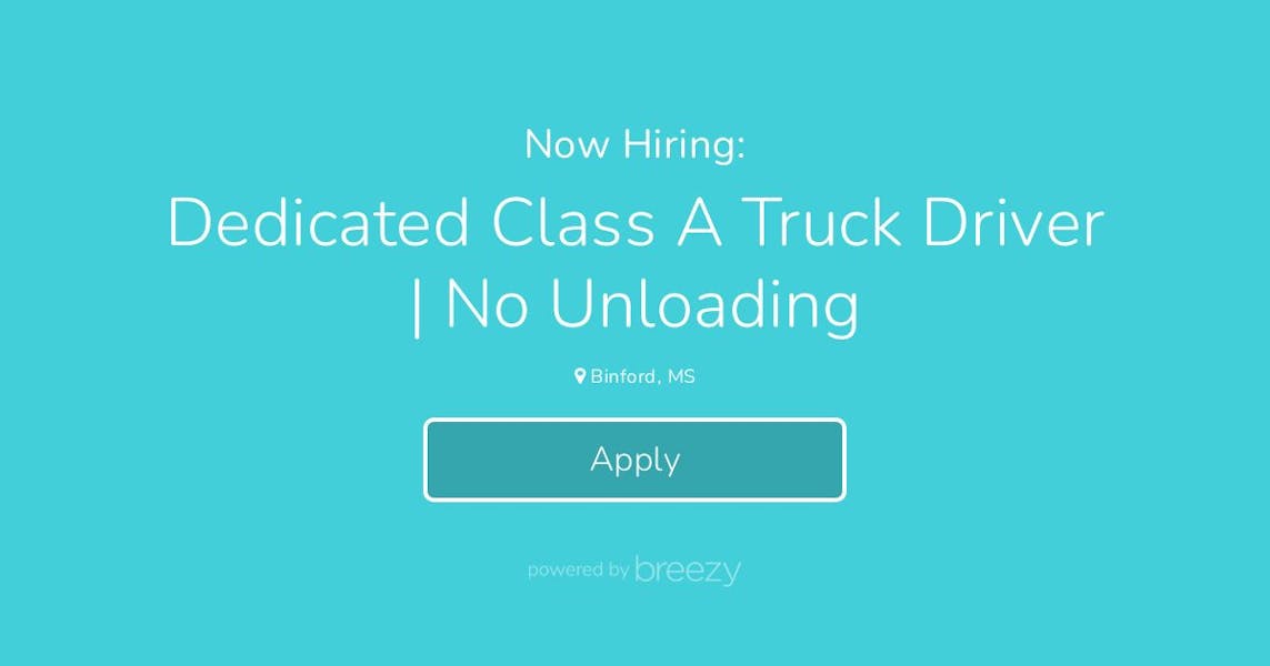 Dedicated Class A Truck Driver | No Unloading at Sandalwood Trucking