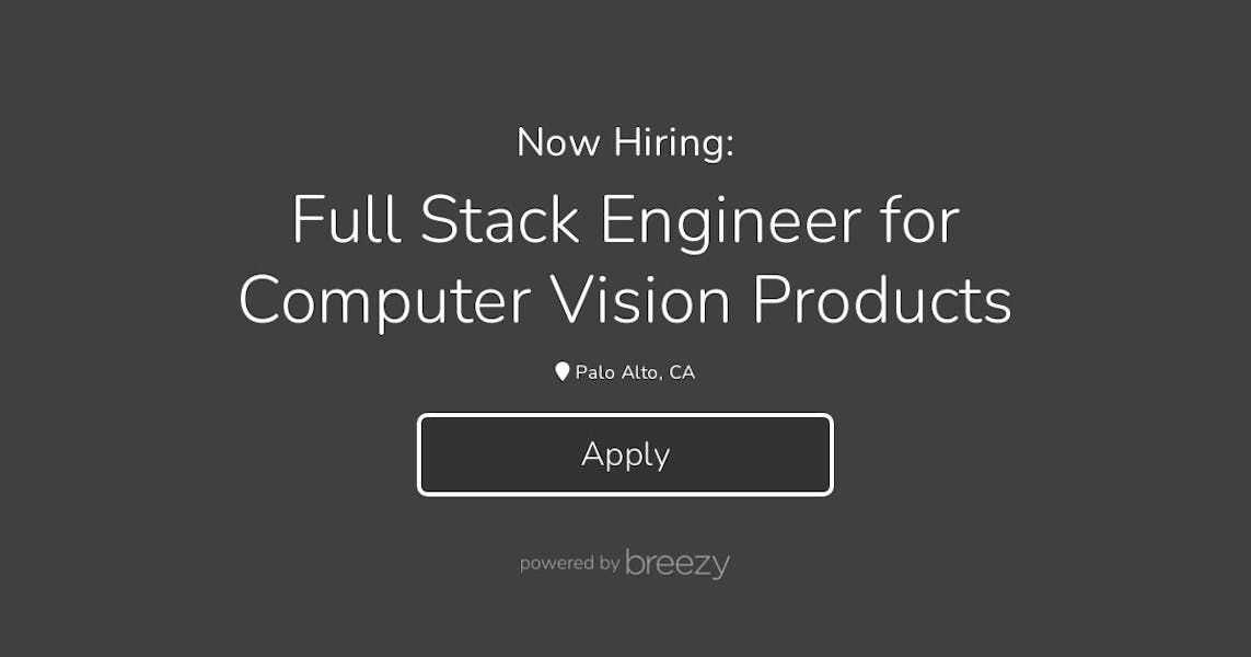 X Full Stack Engineer for Computer Vision Products. MARCH at Matroid