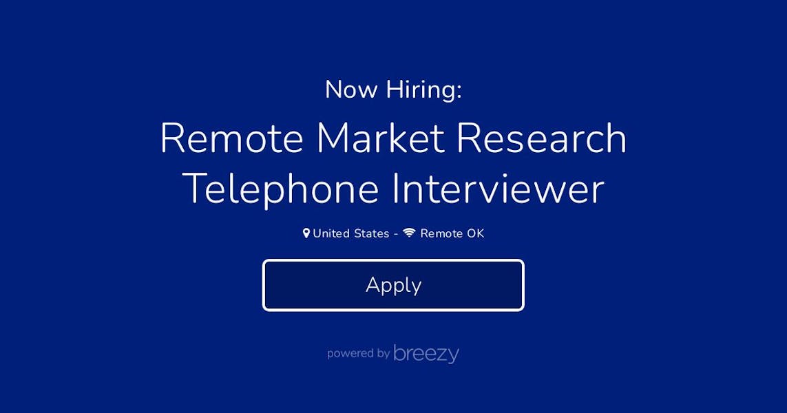 market research interviewer jobs remote
