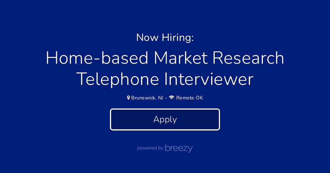 home based market research interviewer