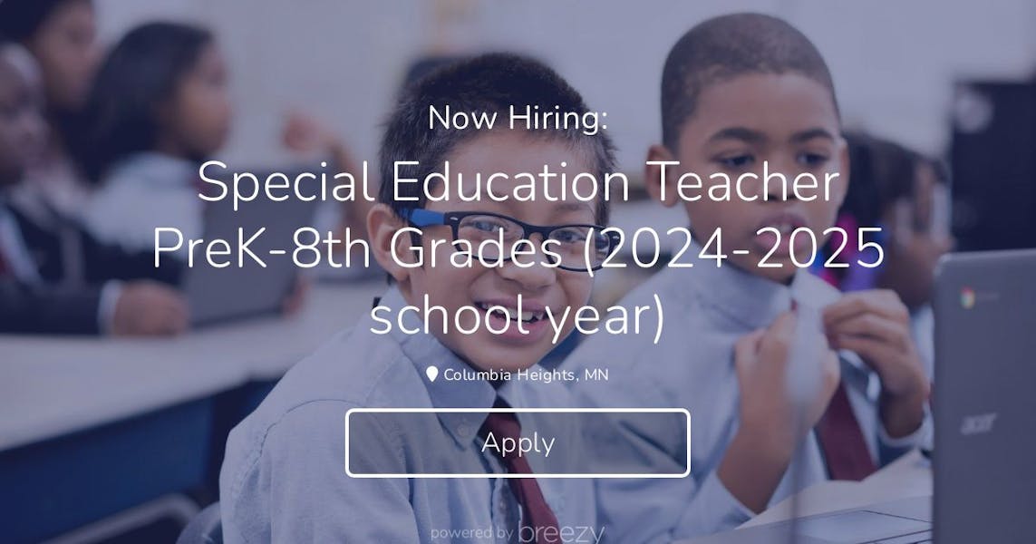 Special Education Teacher PreK8th Grades (20242025 school year) at