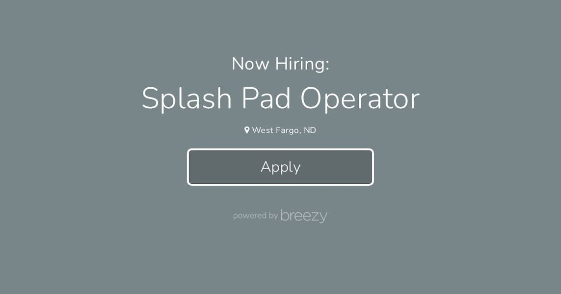 Splash Pad Operator at West Fargo Park District