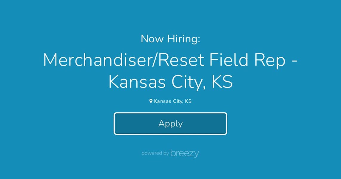 Merchandiser/Reset Field Rep Kansas City, KS at SRS Merchandising