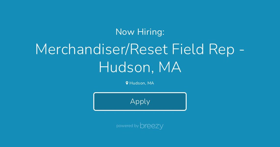 Merchandiser/Reset Field Rep Hudson, MA at SRS Merchandising