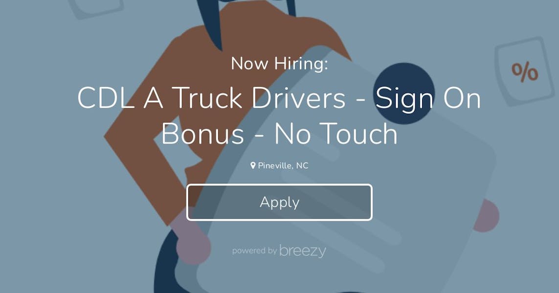 CDL A Truck Drivers - Sign On Bonus - No Touch at RODAL TECHNOLOGIES