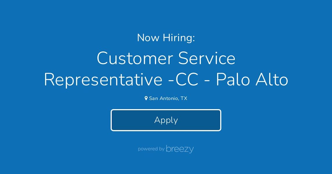 Customer Service Representative CC Palo Alto at Workforce Solutions
