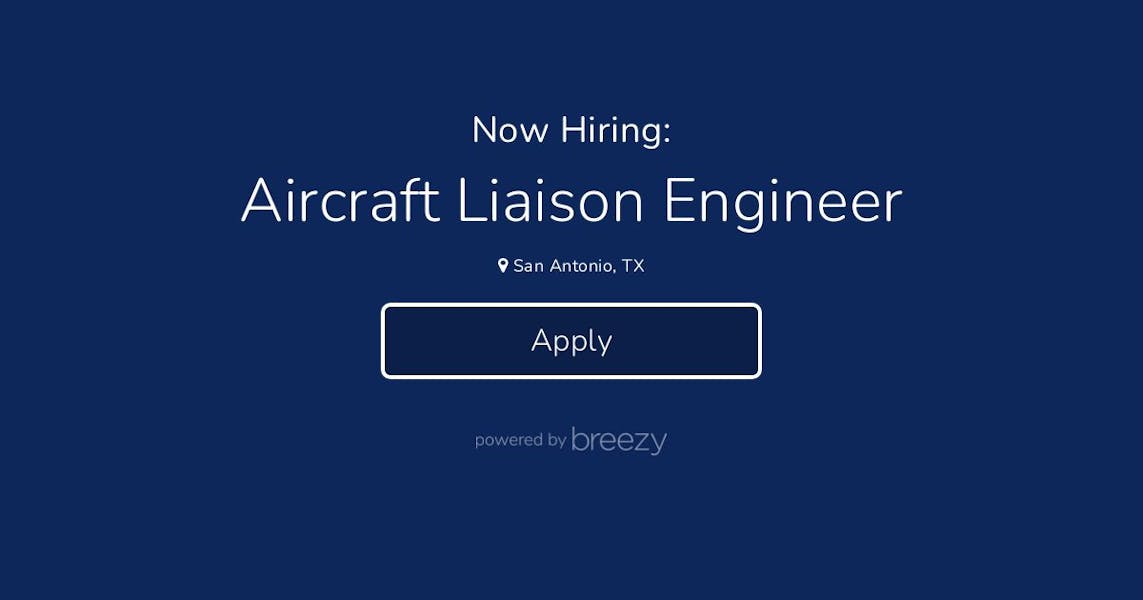 Aircraft Liaison Support Engineer at Aviation Technology Associates, LLC