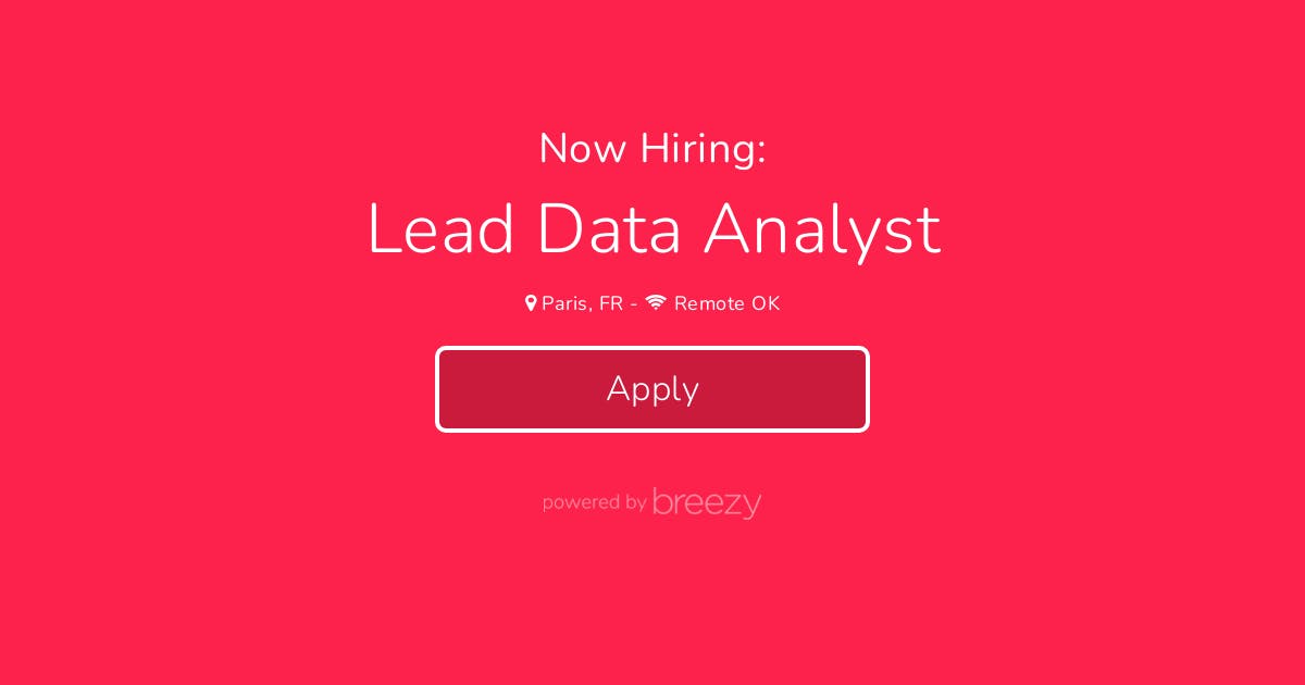 Lead Data Analyst At Boxy