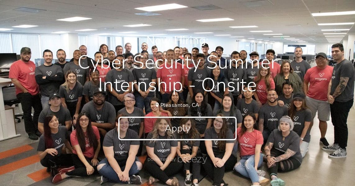 Cyber Security Summer Internship Onsite at Vagaro