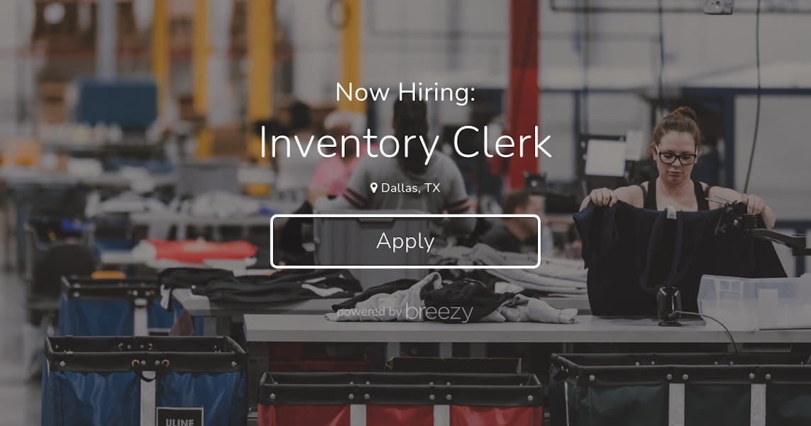 inventory clerk franchise