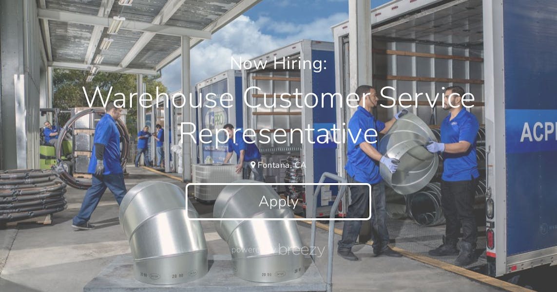 Warehouse Customer Service Representative at AC Pro