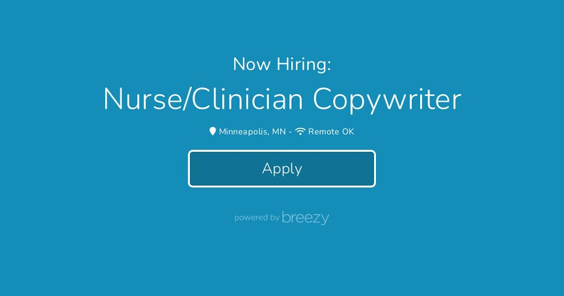 Nurse/Clinician Copywriter at O8