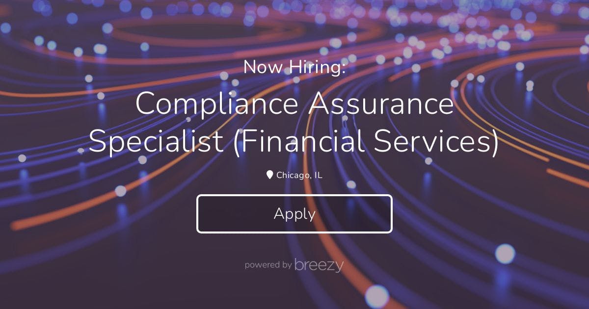 Compliance Assurance Specialist (Financial Services) At Marex